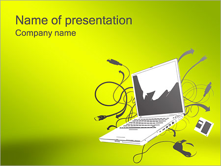 Detail Computer Powerpoint Template Nomer 22