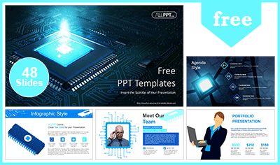 Detail Computer Powerpoint Template Nomer 35