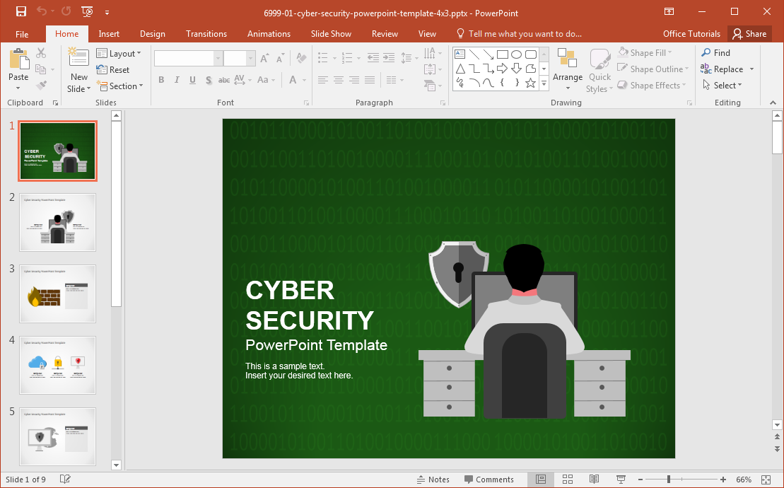Detail Computer Security Powerpoint Template Nomer 2