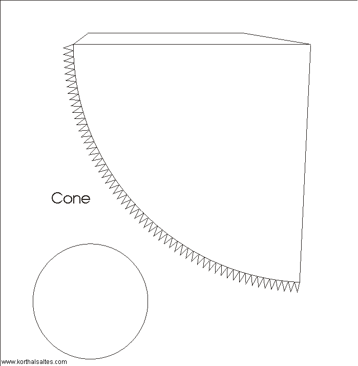 Detail Cone Net Template Nomer 14