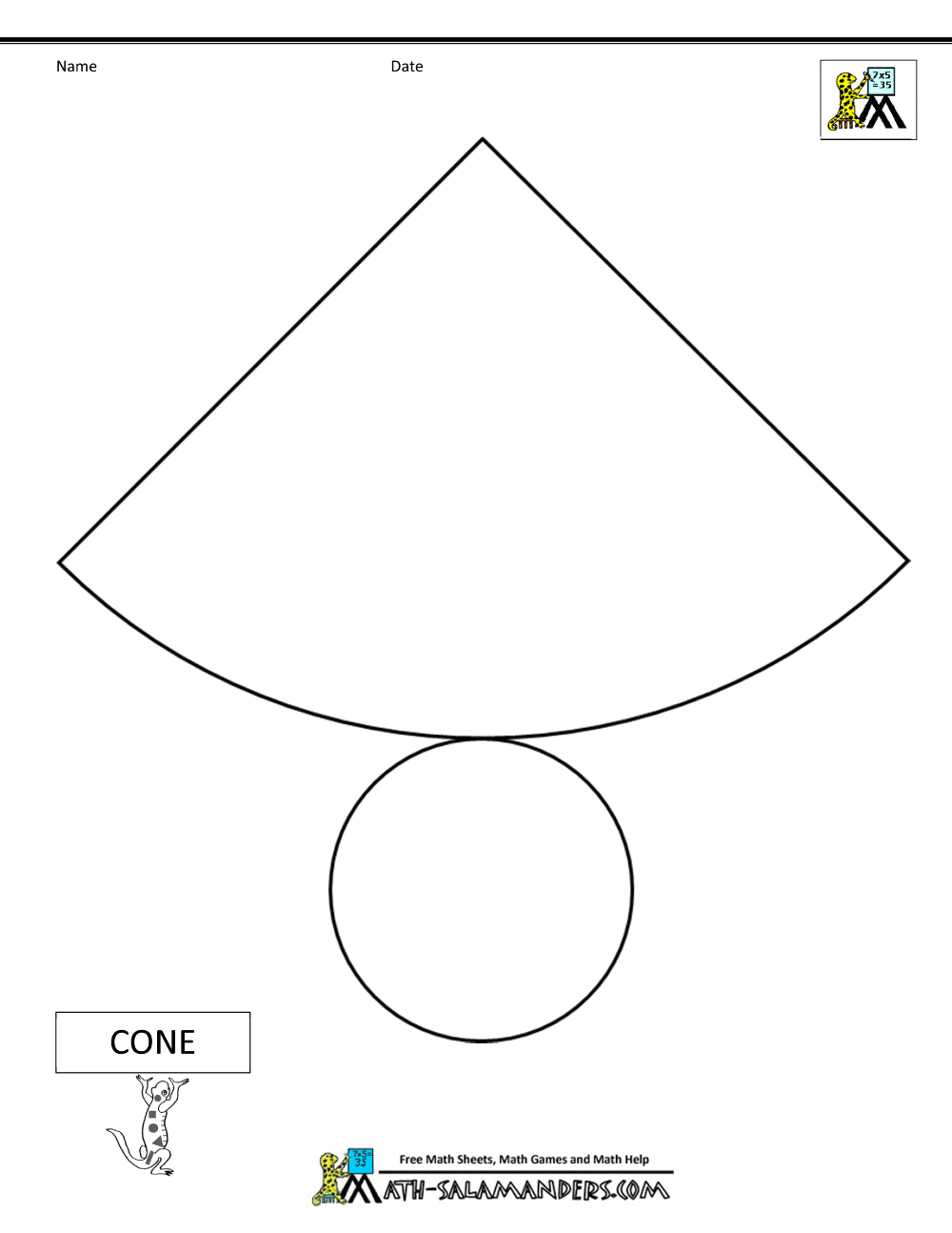 Detail Cone Net Template Nomer 5