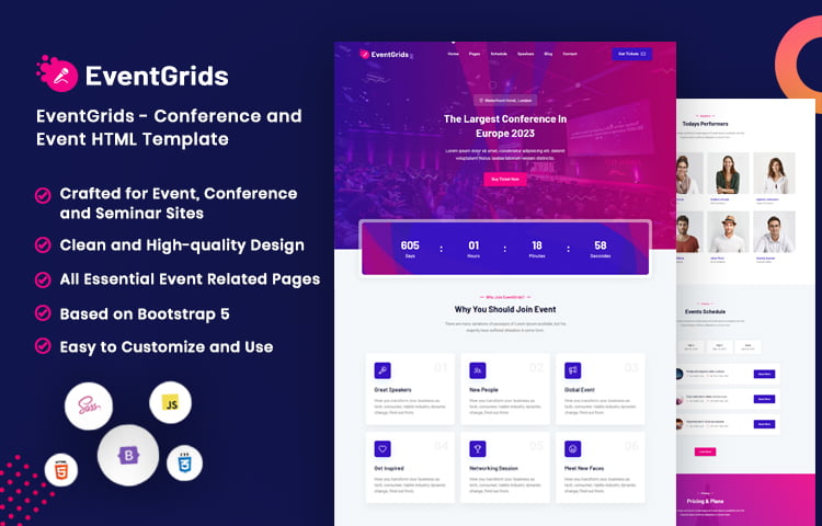 Detail Conference Html Template Nomer 23
