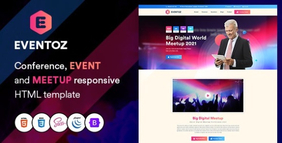 Detail Conference Html Template Nomer 27