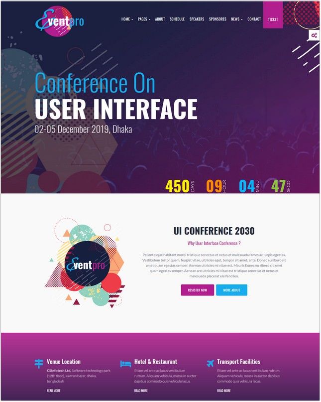 Detail Conference Html Template Nomer 28