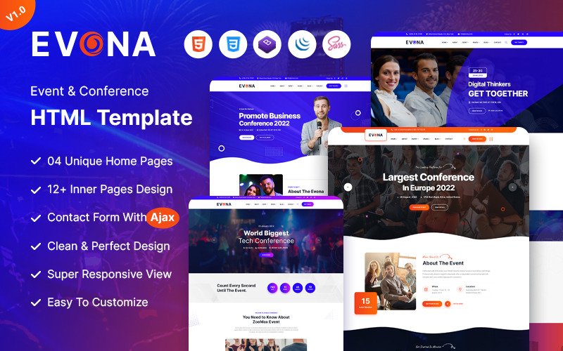 Detail Conference Html Template Nomer 6