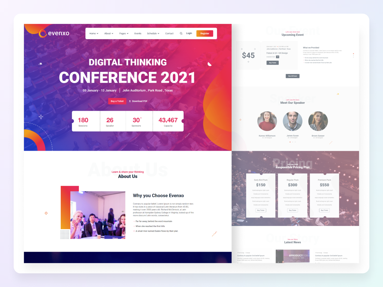 Detail Conference Html Template Nomer 53