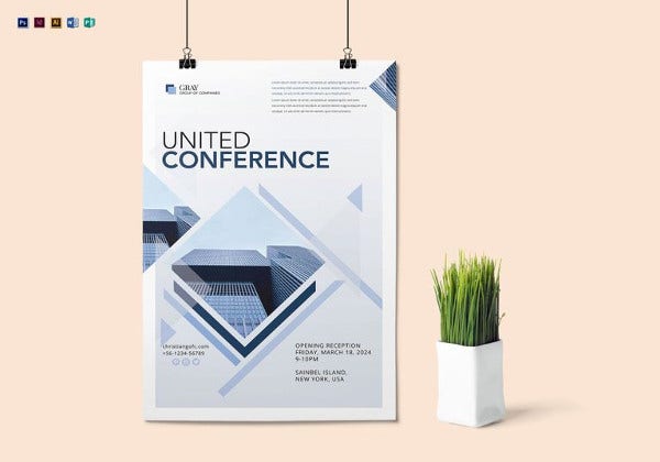 Detail Conference Poster Template Psd Nomer 26