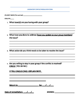 Detail Conflict Resolution Template Nomer 7