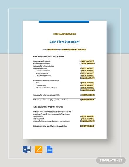 Detail Consolidated Cash Flow Statement Template Nomer 38