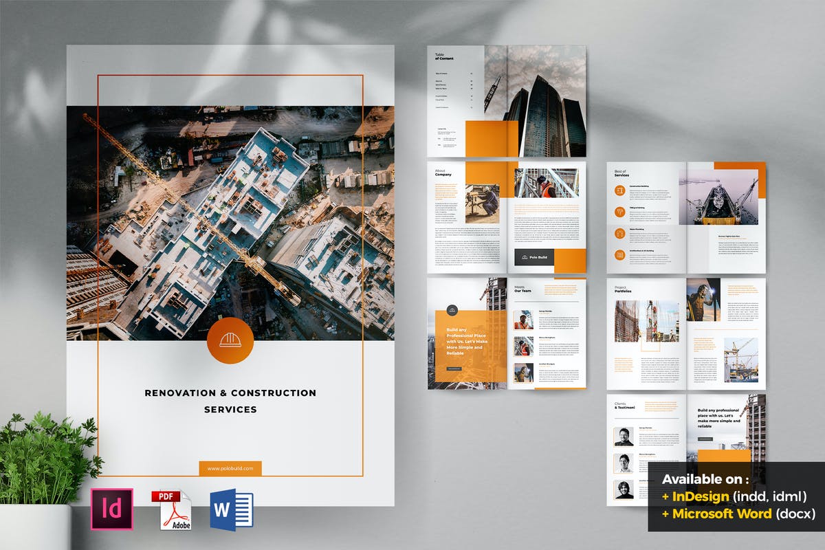 Detail Construction Company Profile Template Nomer 48