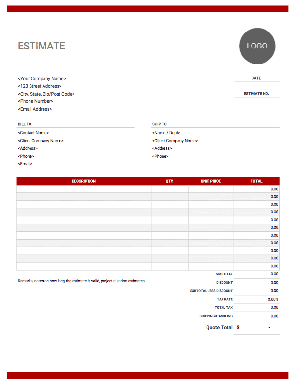 Detail Construction Estimate Template Nomer 26