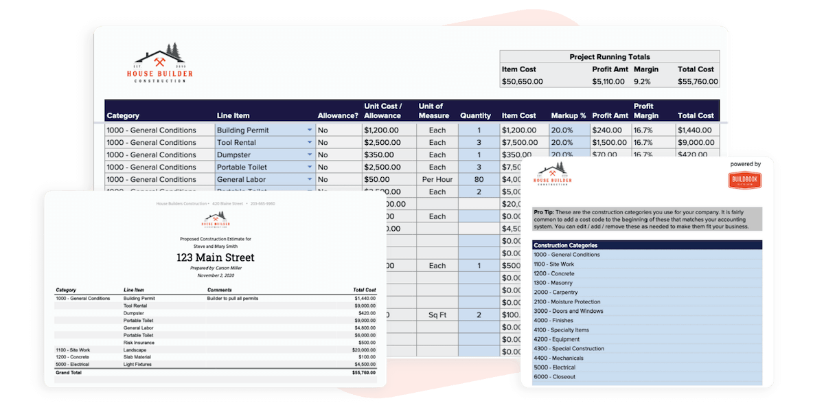 Detail Construction Estimate Template Nomer 36