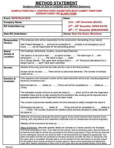 Detail Construction Method Statement Template Doc Nomer 15