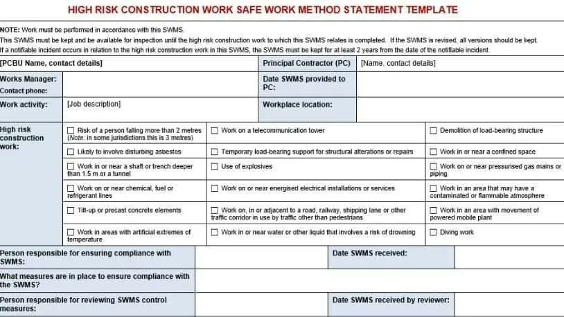 Detail Construction Method Statement Template Doc Nomer 27