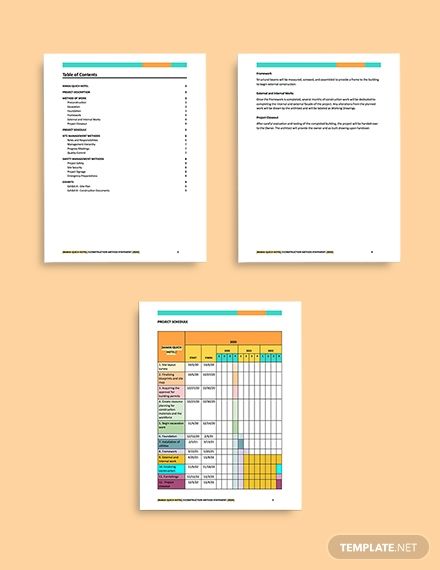 Detail Construction Method Statement Template Doc Nomer 29