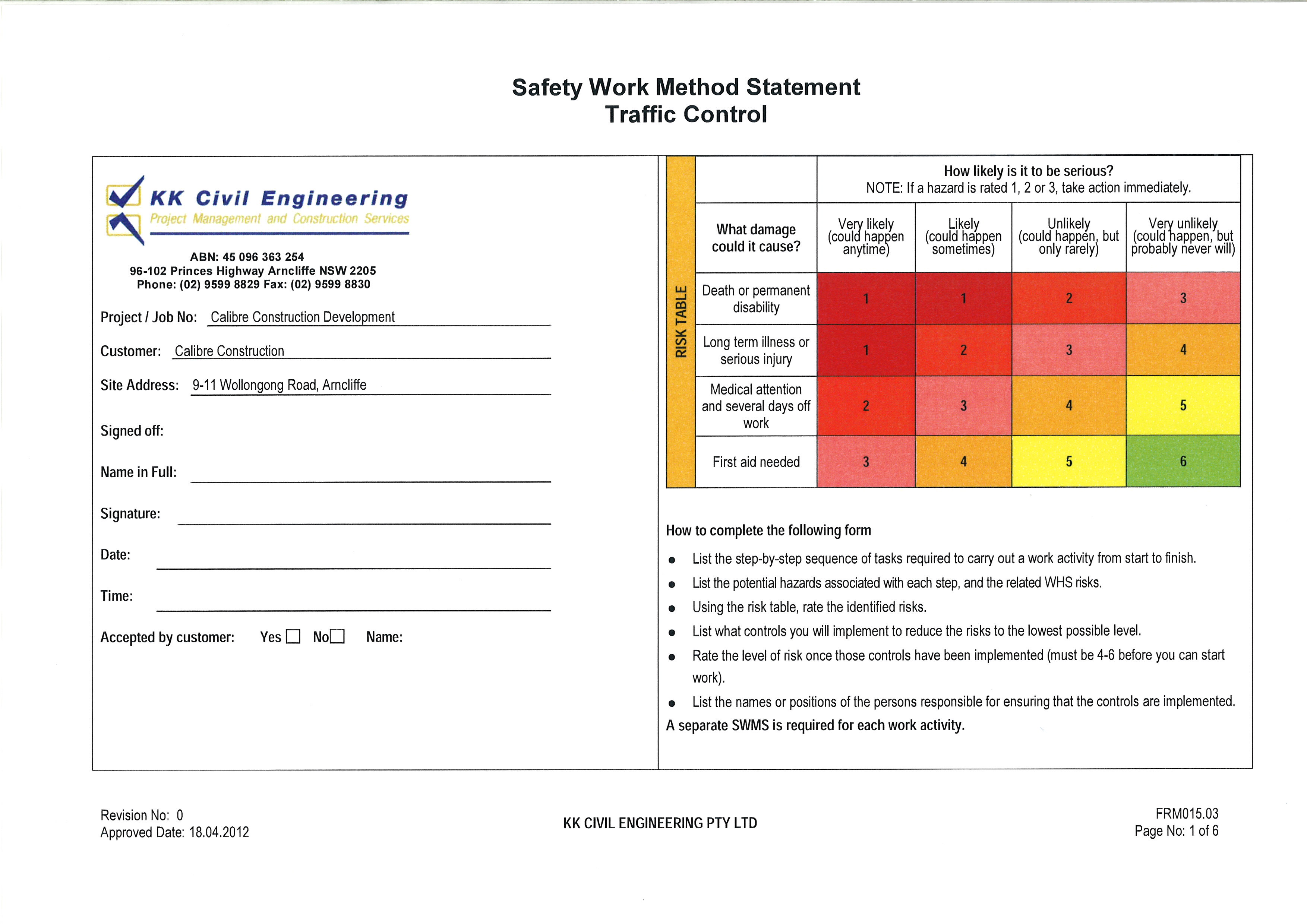 Detail Construction Method Statement Template Doc Nomer 43