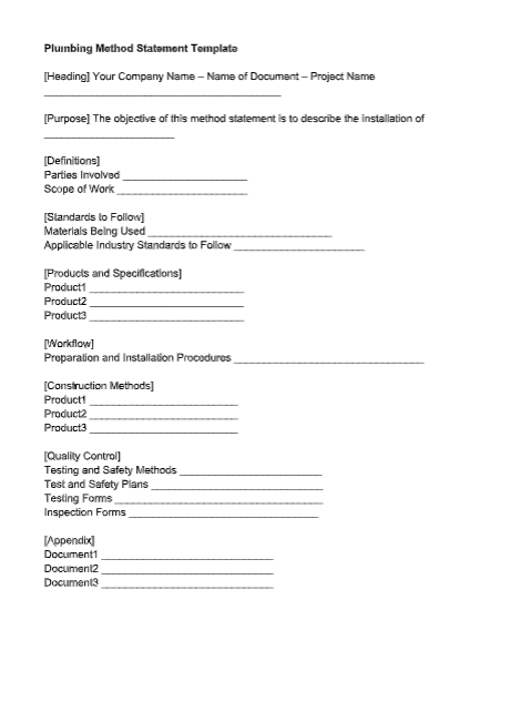 Detail Construction Method Statement Template Doc Nomer 48