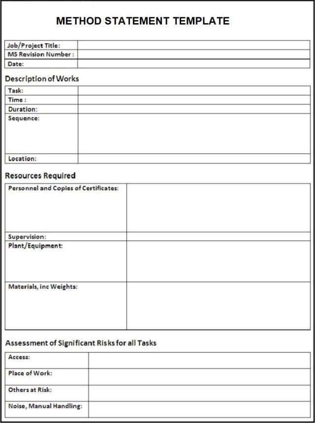 Detail Construction Method Statement Template Doc Nomer 8