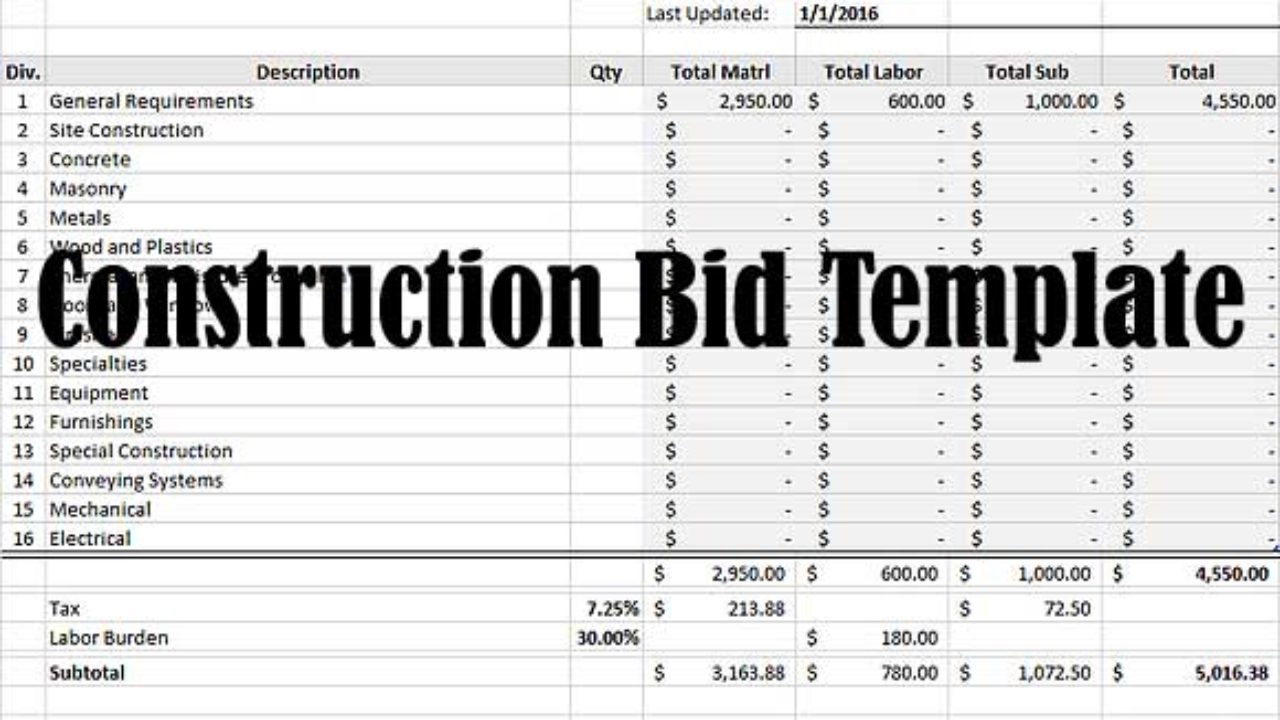 Download Construction Rfp Template Nomer 41