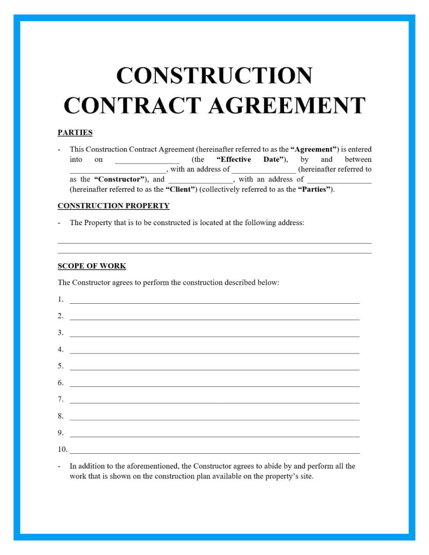 Detail Construction Terms And Conditions Template Nomer 4