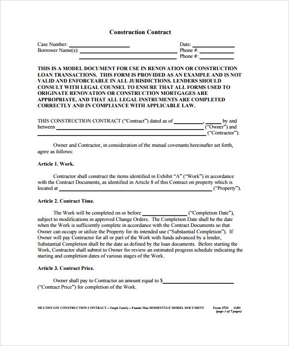 Detail Construction Terms And Conditions Template Nomer 8