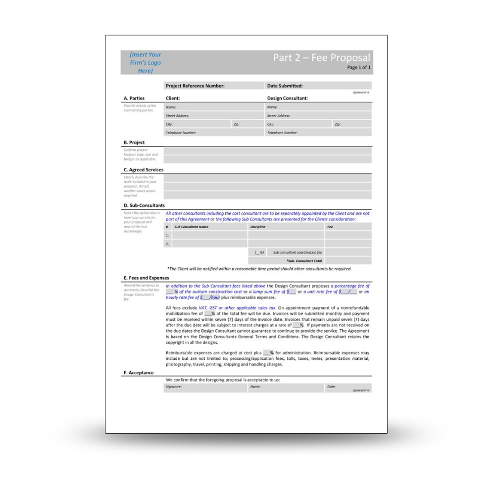 Detail Consulting Fee Proposal Template Nomer 5