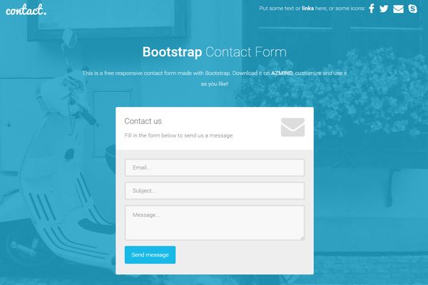 Detail Contact Form Bootstrap Template Nomer 15