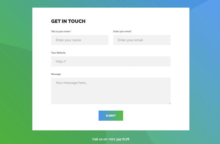 Detail Contact Form Bootstrap Template Nomer 16