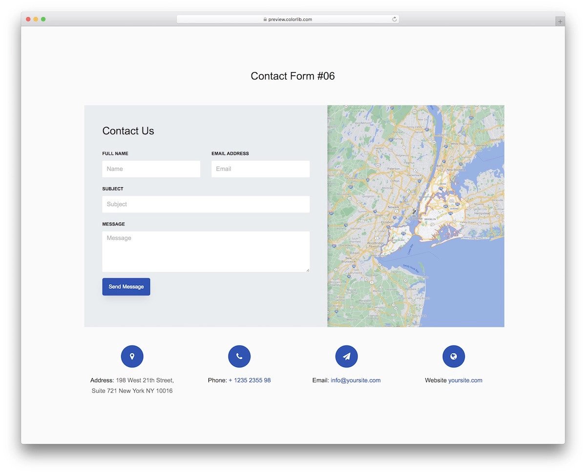 Detail Contact Form Bootstrap Template Nomer 22