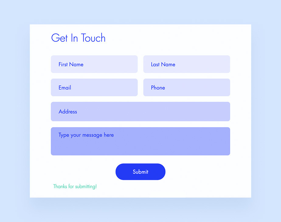 Detail Contact Form Bootstrap Template Nomer 28
