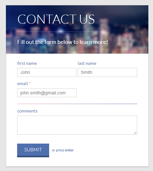 Detail Contact Form Bootstrap Template Nomer 29