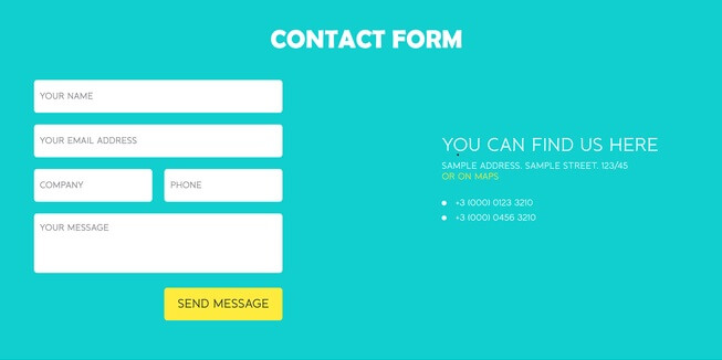 Detail Contact Form Bootstrap Template Nomer 38