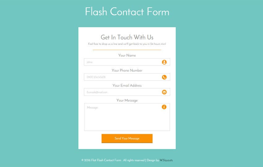 Detail Contact Form Bootstrap Template Nomer 47