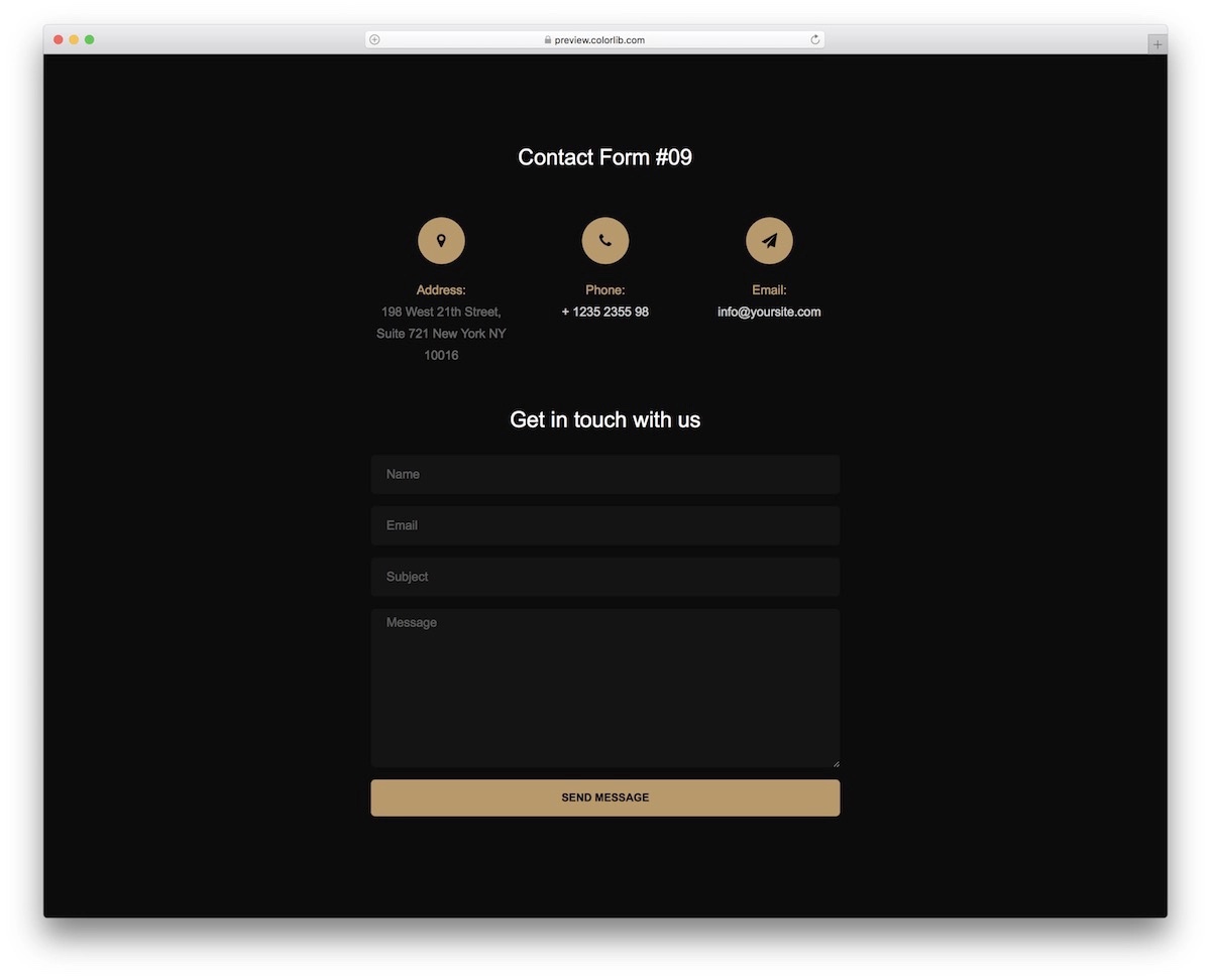 Detail Contact Form Bootstrap Template Nomer 53
