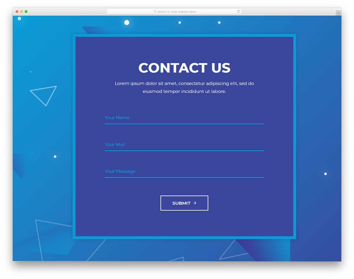 Detail Contact Form Template Nomer 2