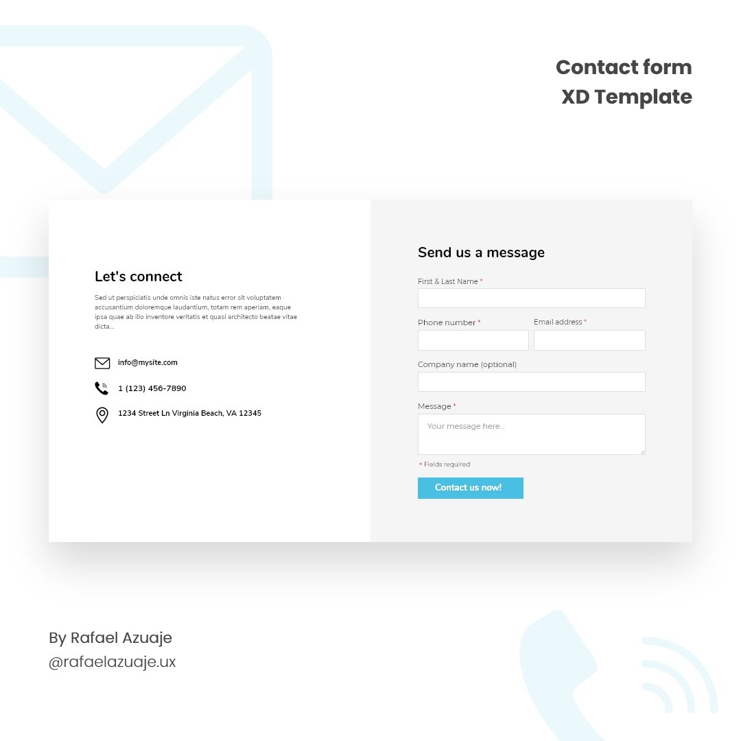 Detail Contact Form Template Nomer 17