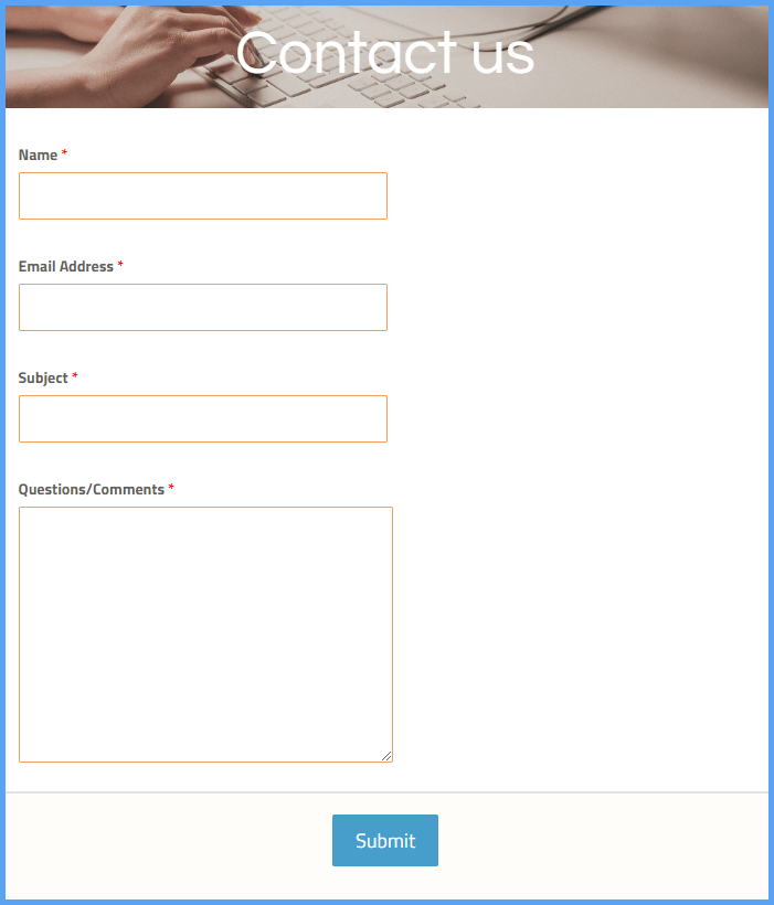 Detail Contact Form Template Nomer 19