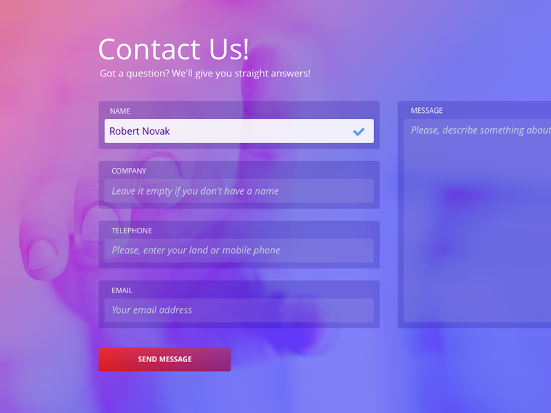 Detail Contact Form Template Nomer 30