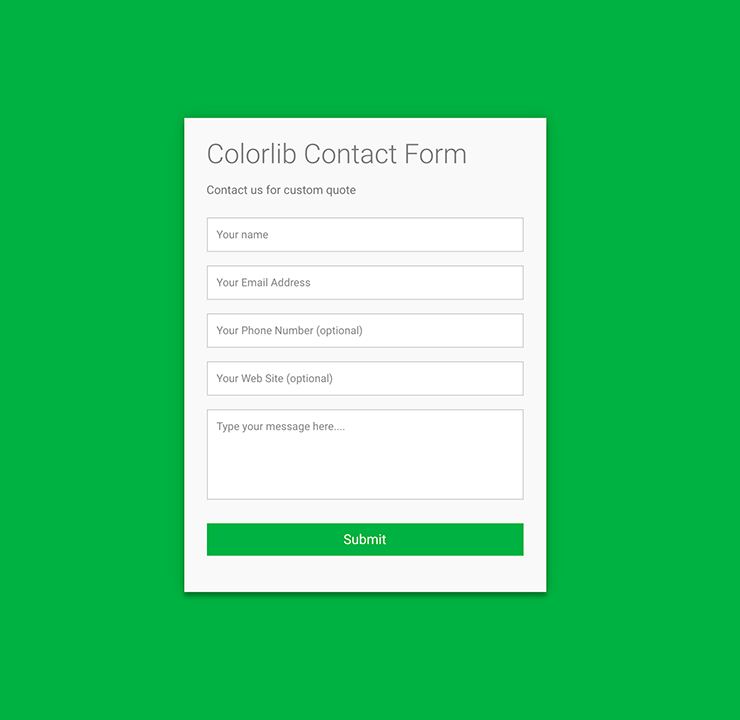 Detail Contact Form Template Nomer 41