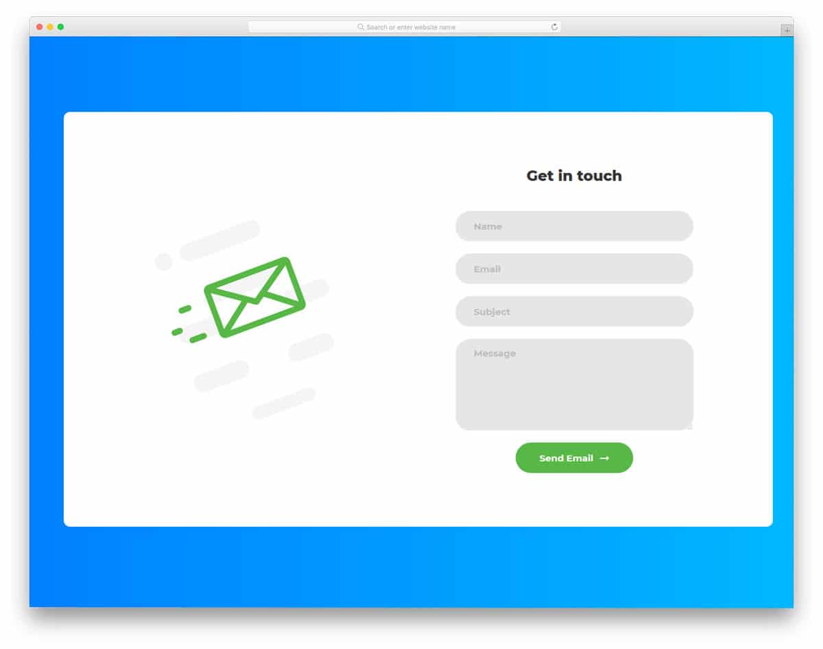 Detail Contact Form Template Nomer 46