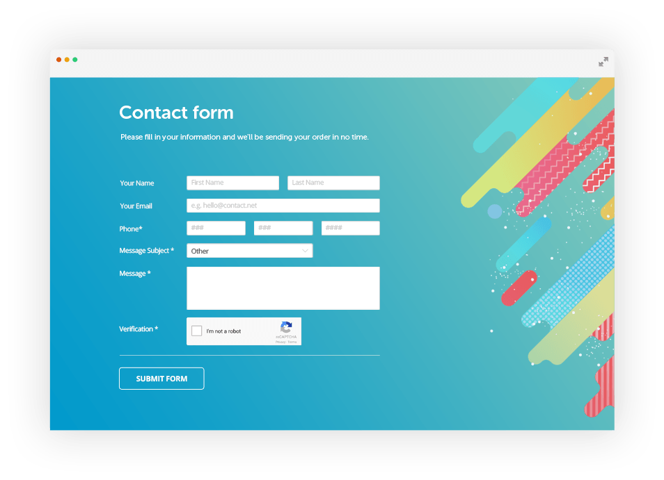 Detail Contact Form Template Nomer 9