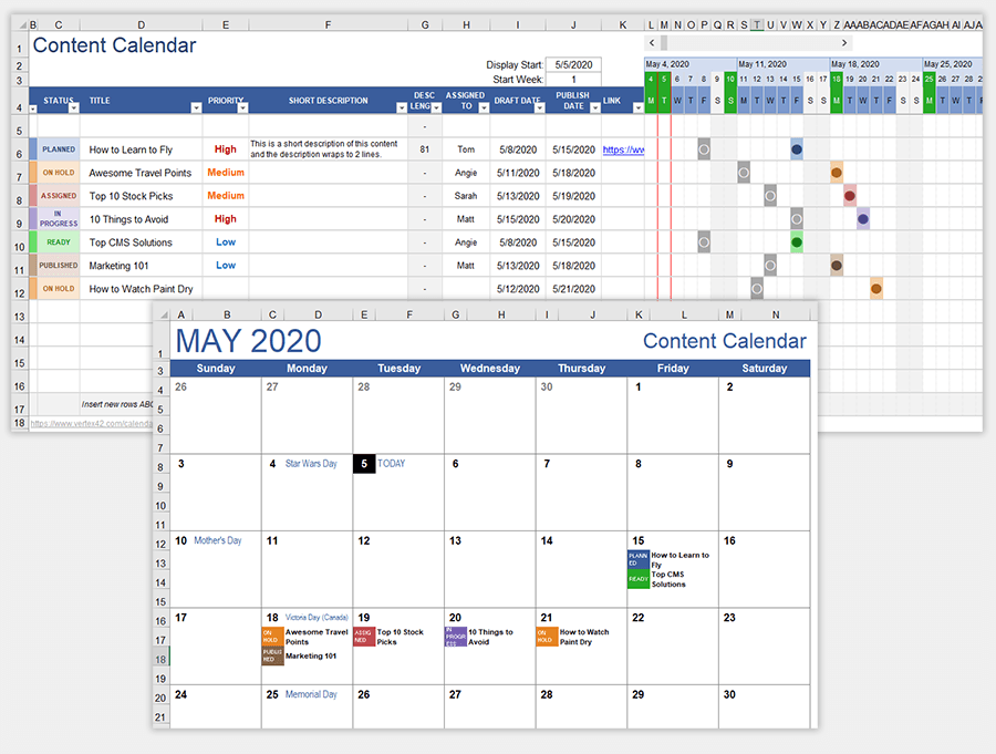 Detail Content Calendar Template Excel Nomer 2
