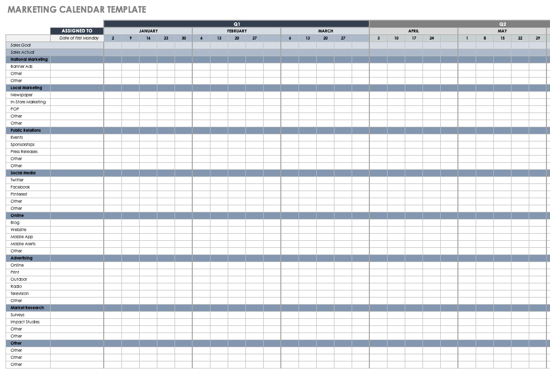 Detail Content Calendar Template Excel Nomer 3