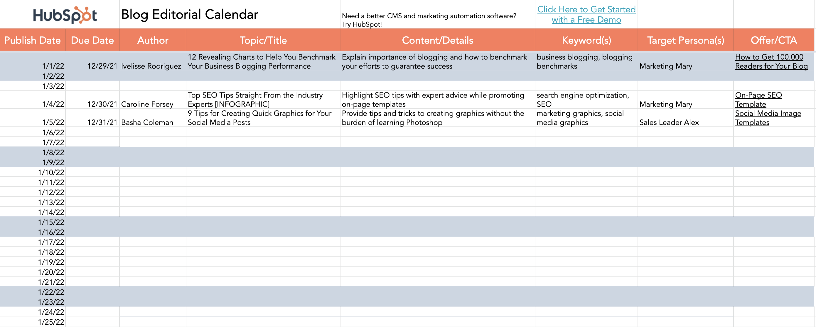 Detail Content Calendar Template Excel Nomer 18