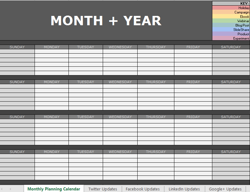 Detail Content Calendar Template Excel Nomer 23