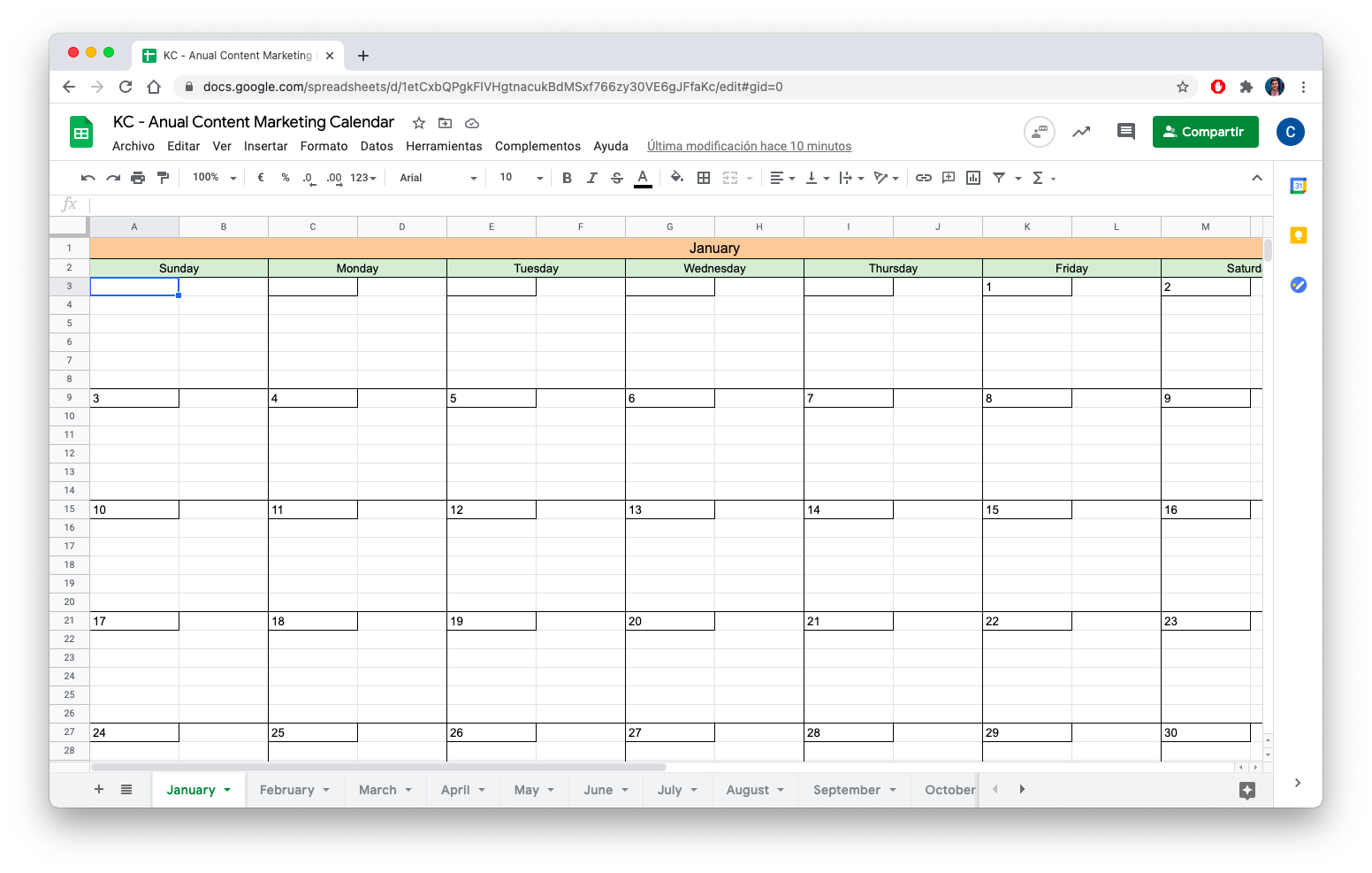 Detail Content Calendar Template Excel Nomer 25