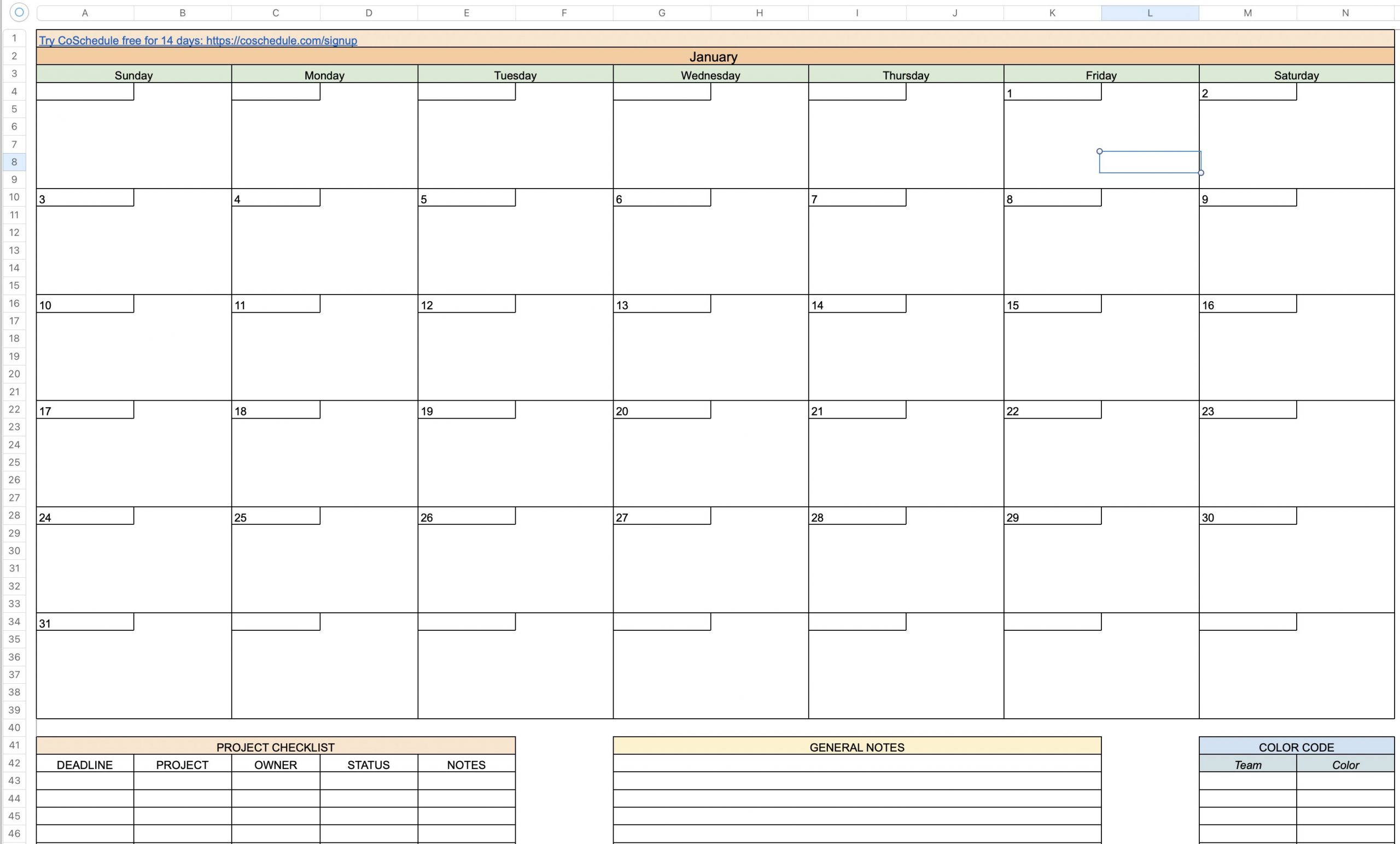 Detail Content Calendar Template Excel Nomer 28