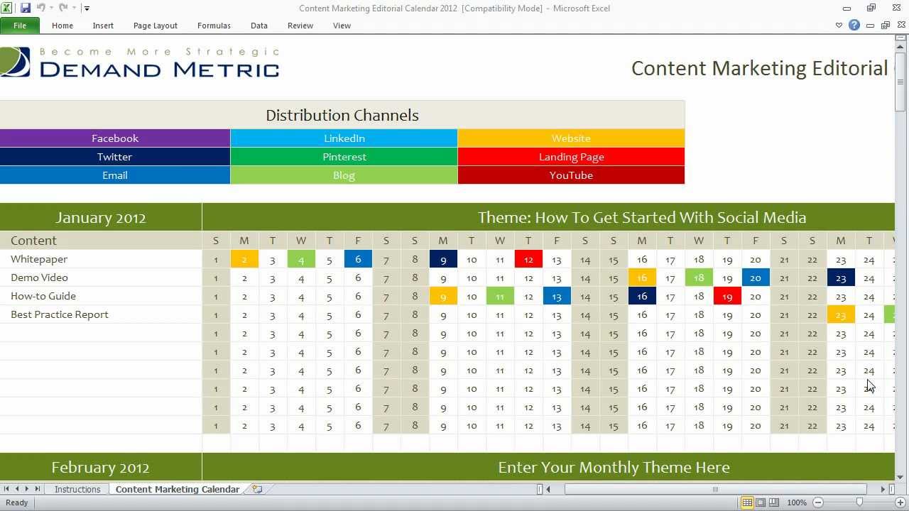 Detail Content Calendar Template Excel Nomer 33