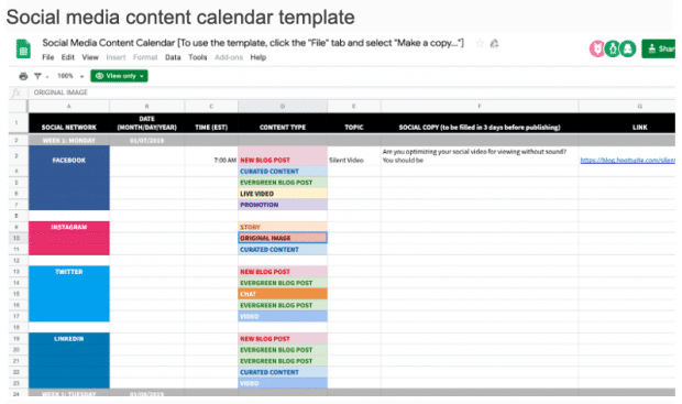 Detail Content Calendar Template Excel Nomer 40