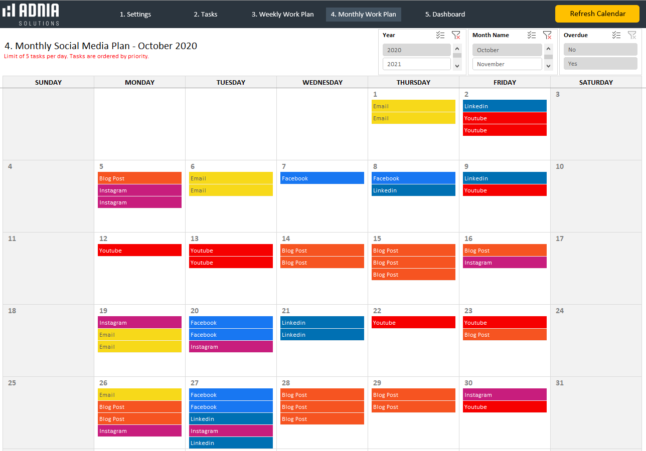 Detail Content Calendar Template Excel Nomer 41